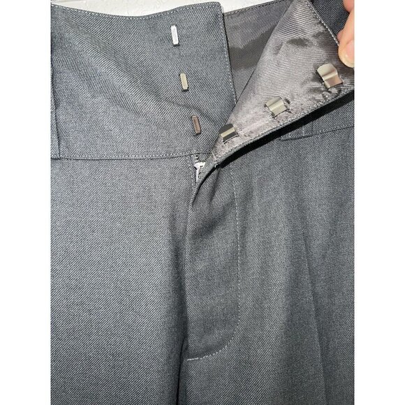 RE/DONE 50’s Straight Leg Grey Trouser Pant Size 26 Made Italy New NWTS Cuffed G - Picture 8 of 13